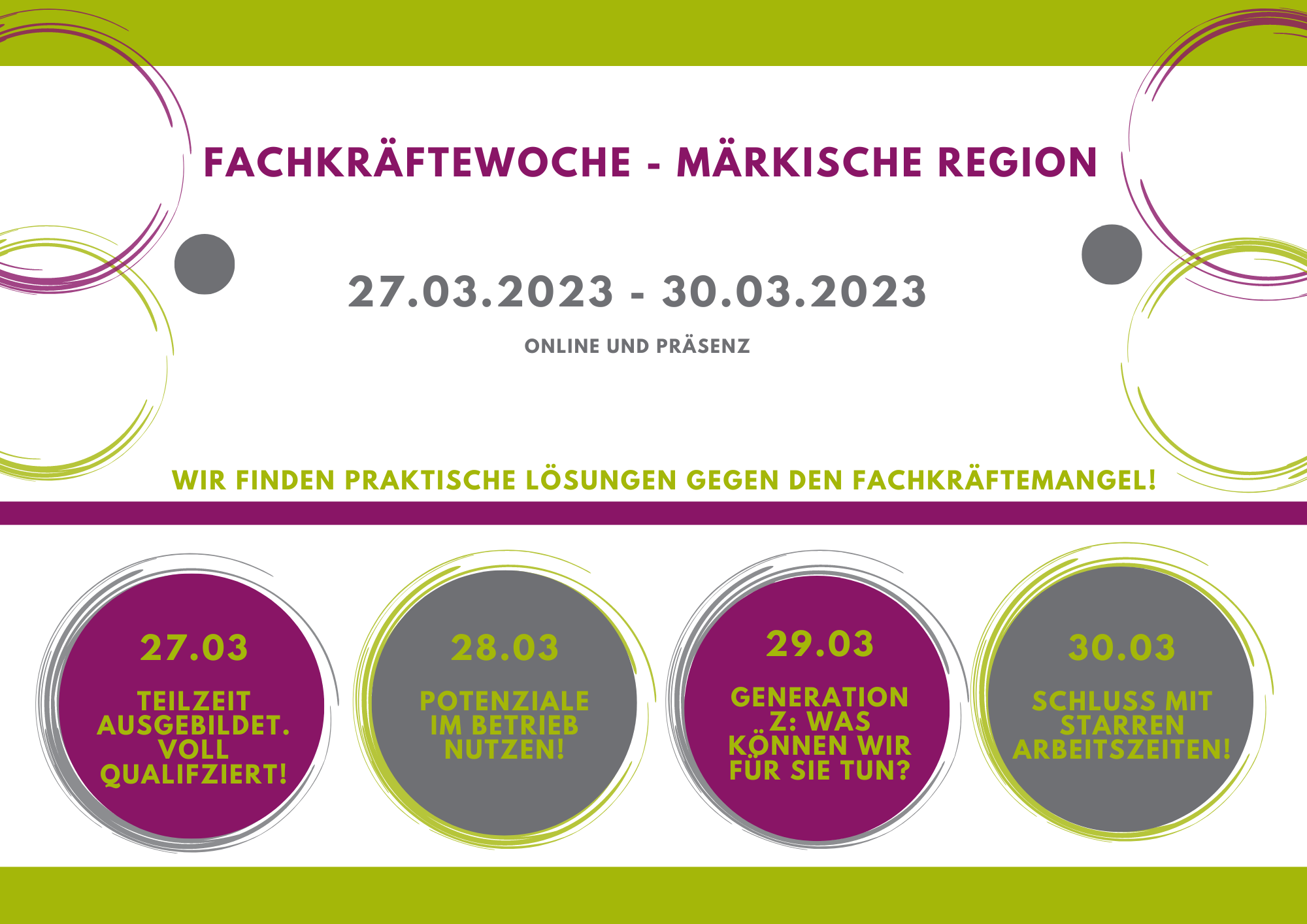 Fachkräftewoche–Märkische Region 27.03. – 30.03.2023